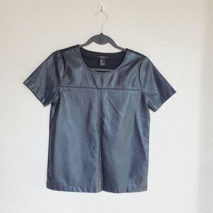 Forever 21 Faux Leather Top S